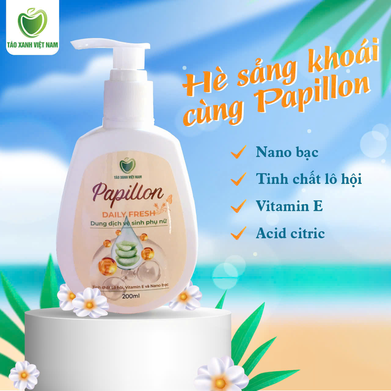 Dung dịch vệ sinh phụ nữa Papillon Fresh
