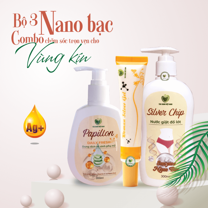 Bộ 3 nano bạc COMBO chăm sóc vùng kín