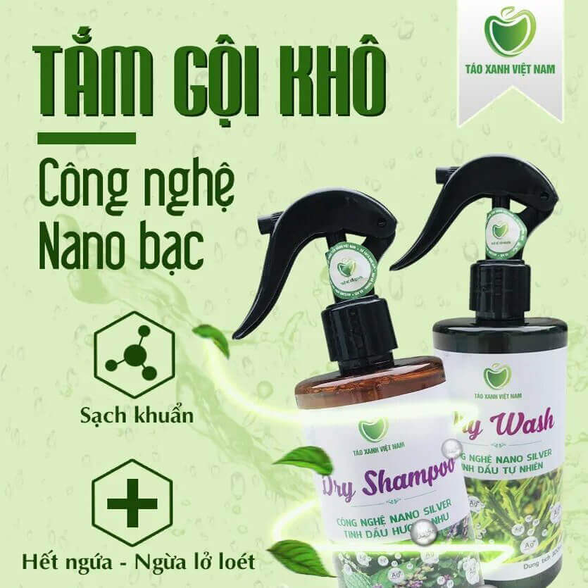 bộ sản phẩm tắm khô và gội khô